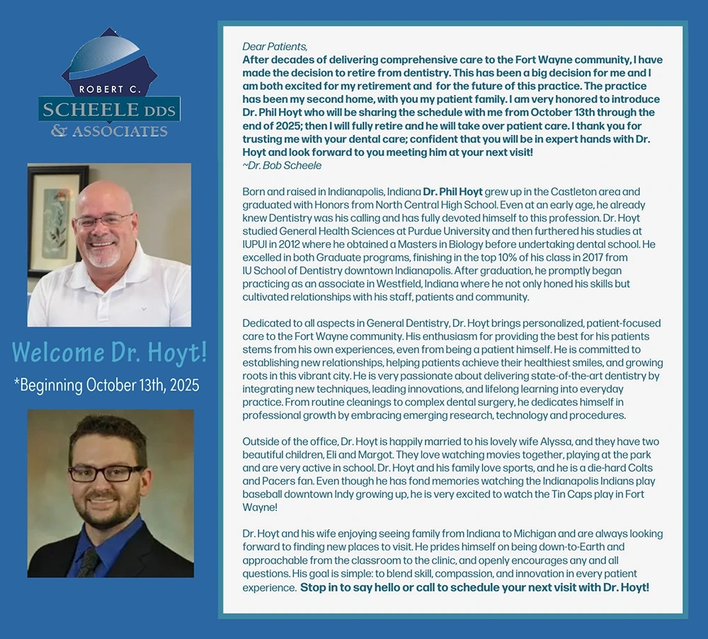 Welcome Dr. Hoyt to Robert C. Scheele DDS and Associates
